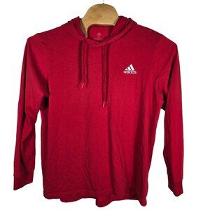 Adidas Hooded Tee Shirt XL Men's Red Long‎ Sleeve